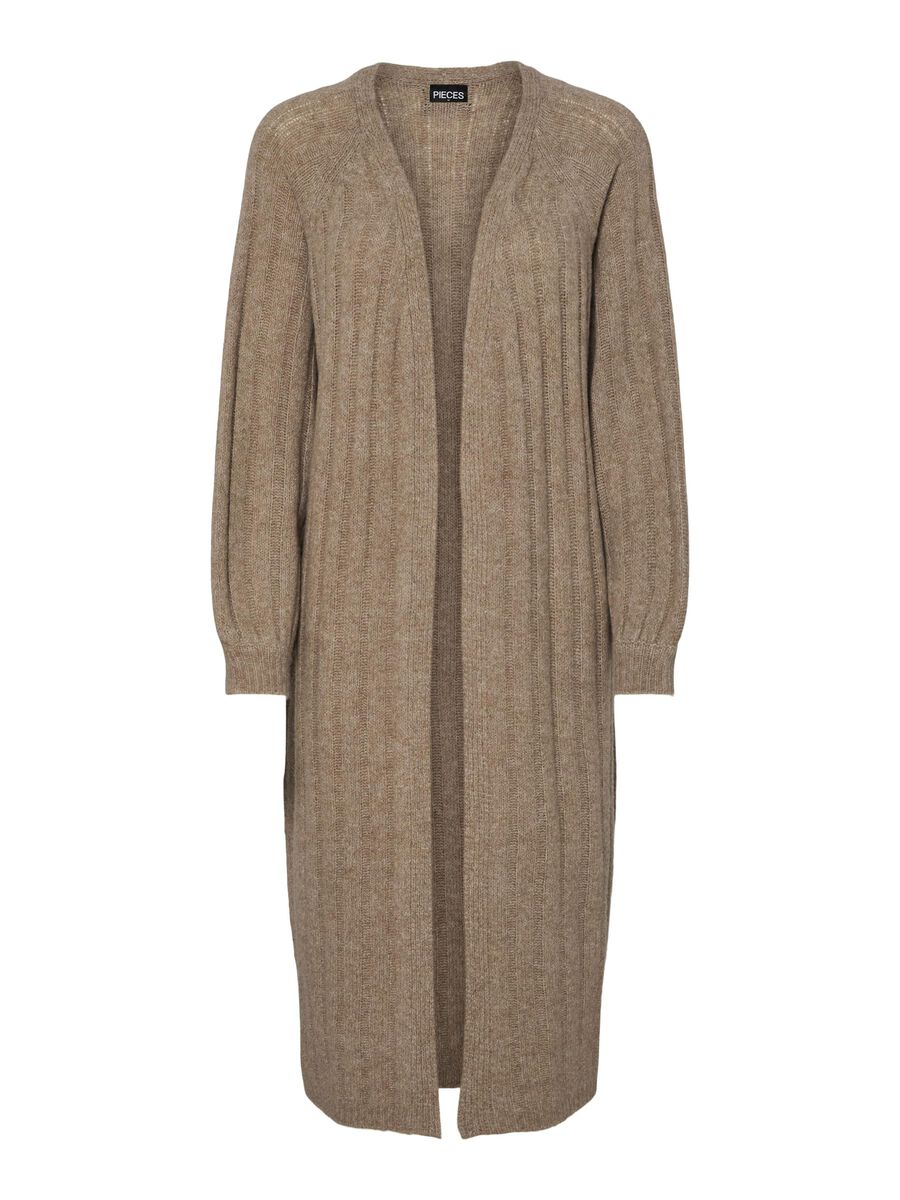 Maggy Long Knit Cardigan (Taupe Grey)