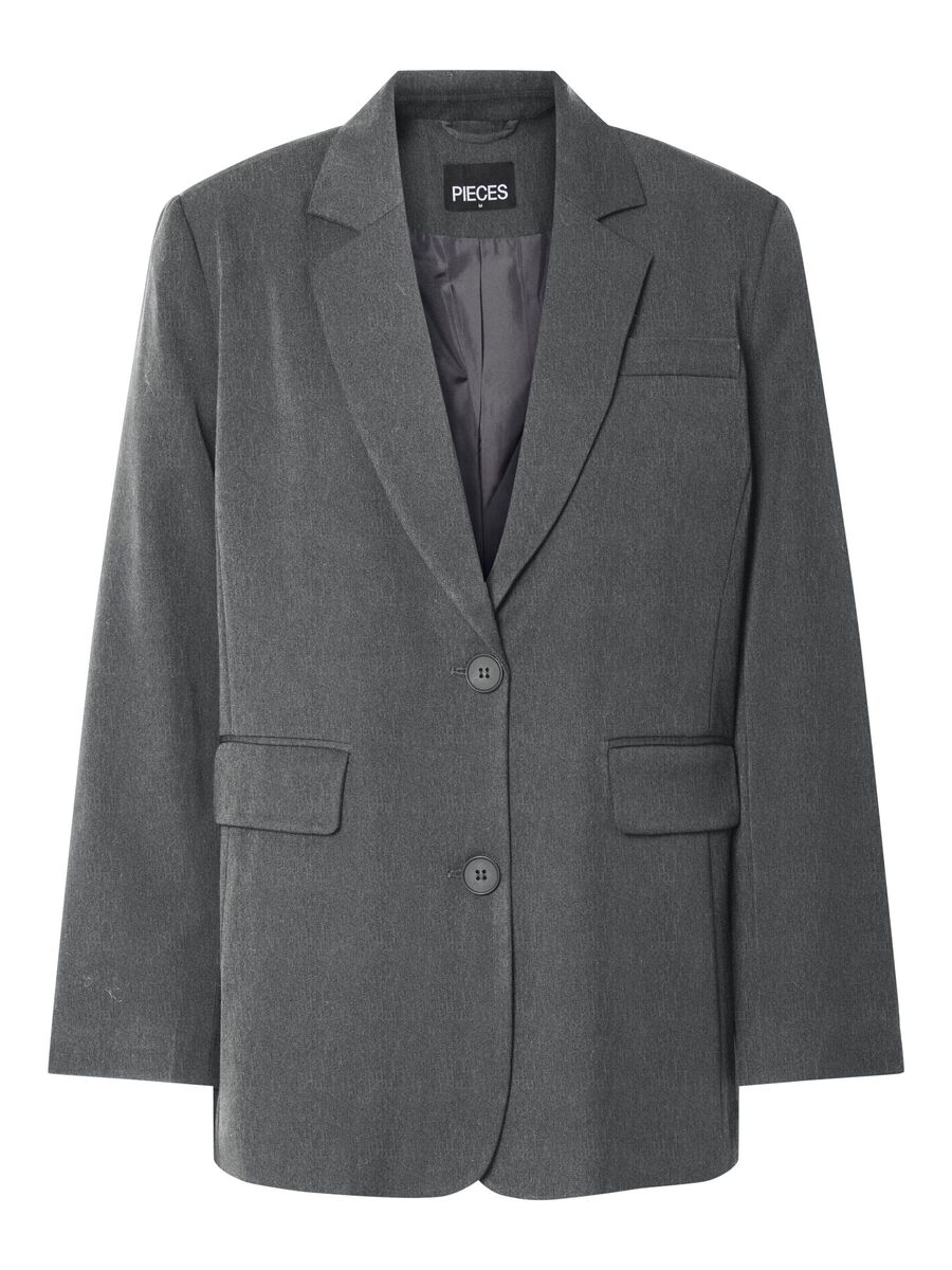 Kamil Loose Blazer (Dark Grey/Melange)