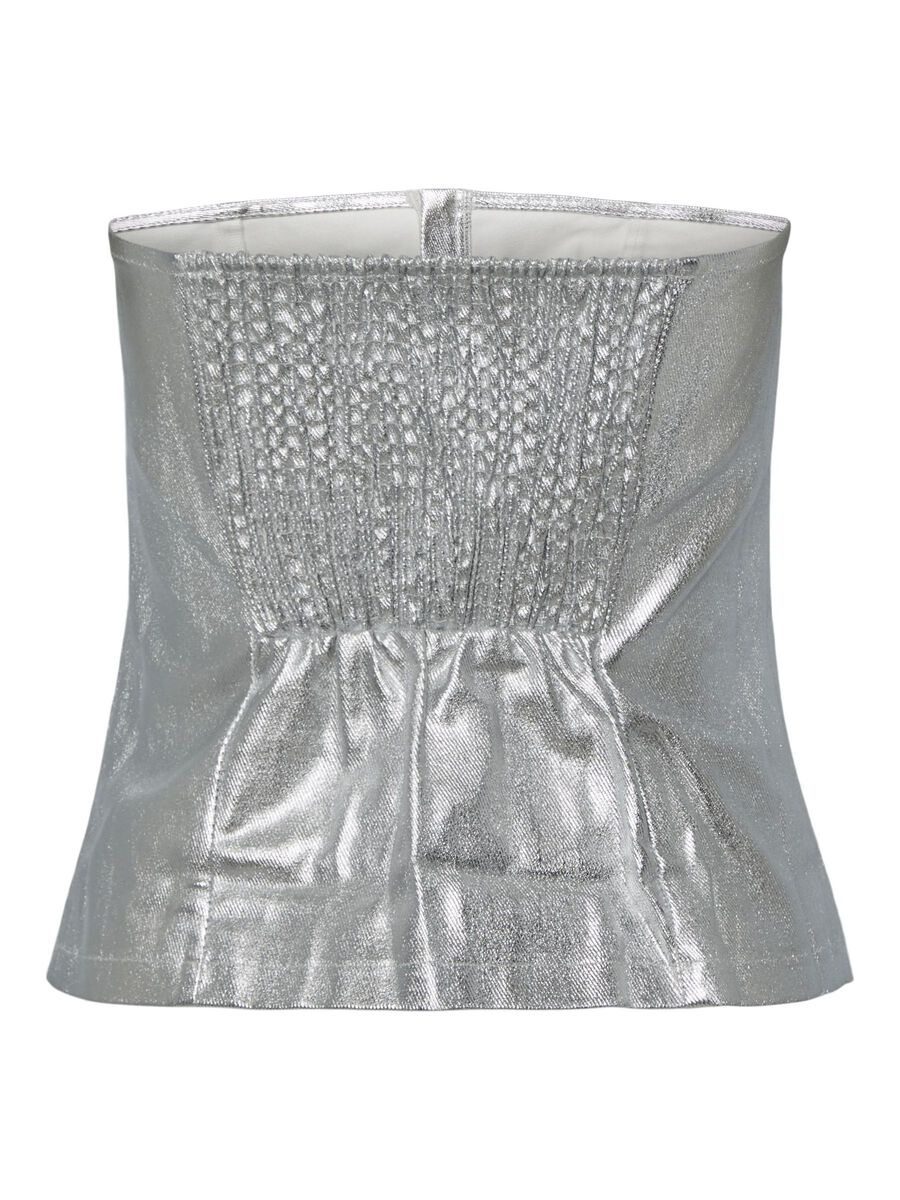 Dessa Bandeau Top (Silver)