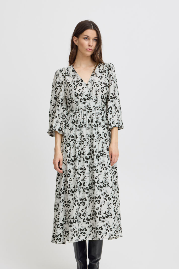 Valor Midi Dress (Sleet Leopard)