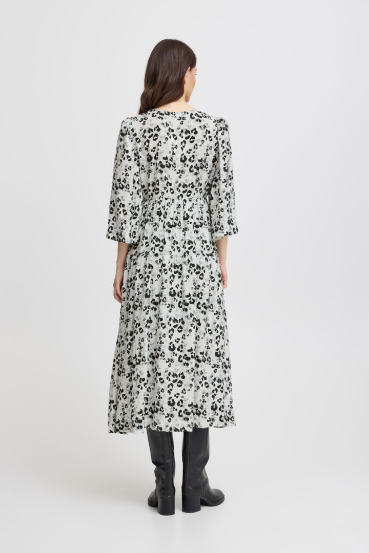 Valor Midi Dress (Sleet Leopard)