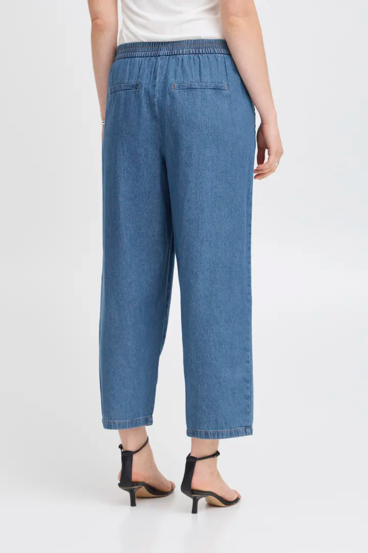 Archer Wide Leg Jeans (Washed Medium Blue)