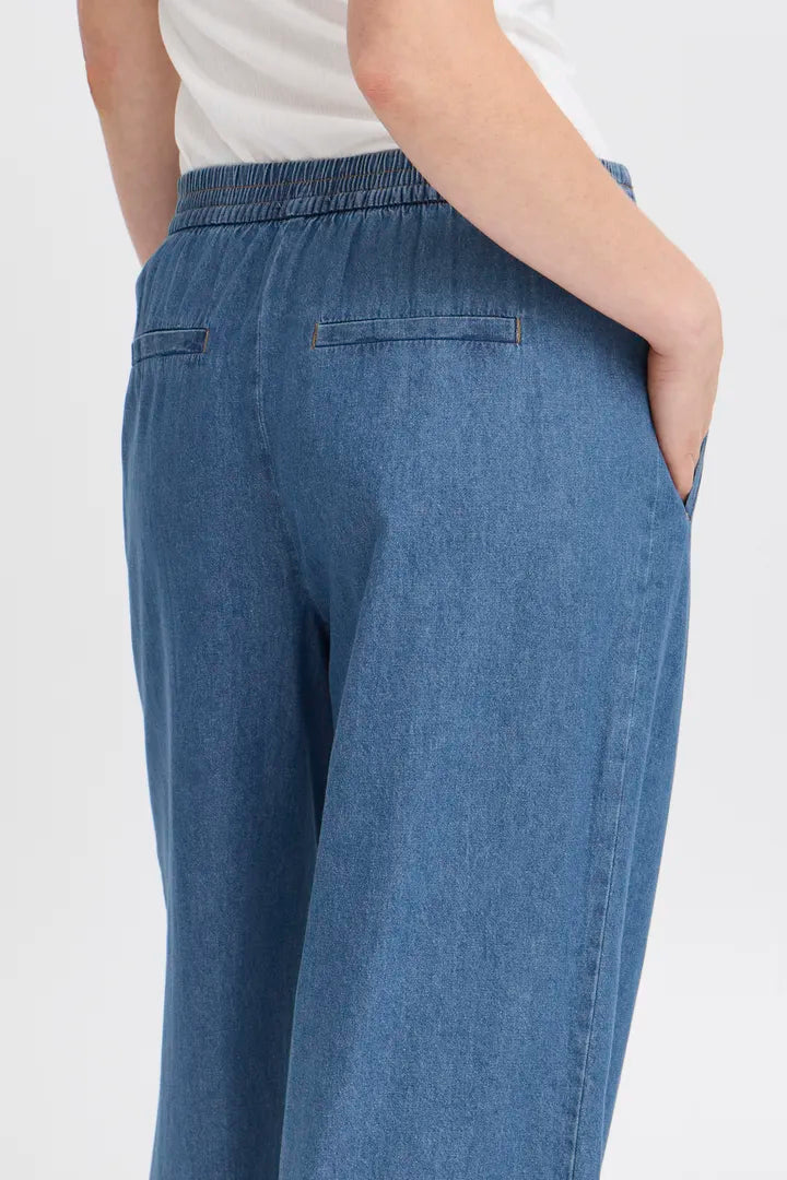 Archer Wide Leg Jeans (Washed Medium Blue)