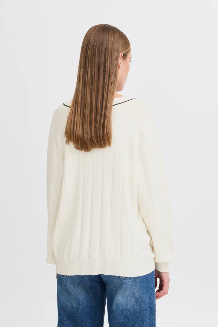 Zanora V-Neck Jumper (Birch)