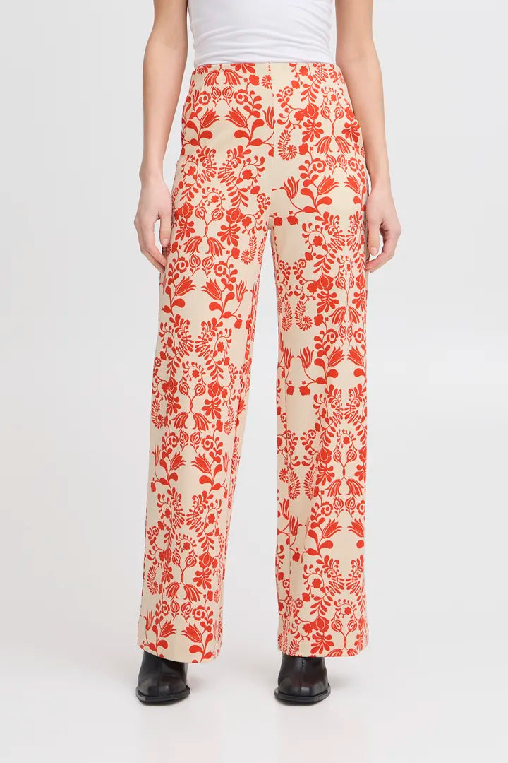 Lizzy Wide Leg Pants (Fiesta Flower)