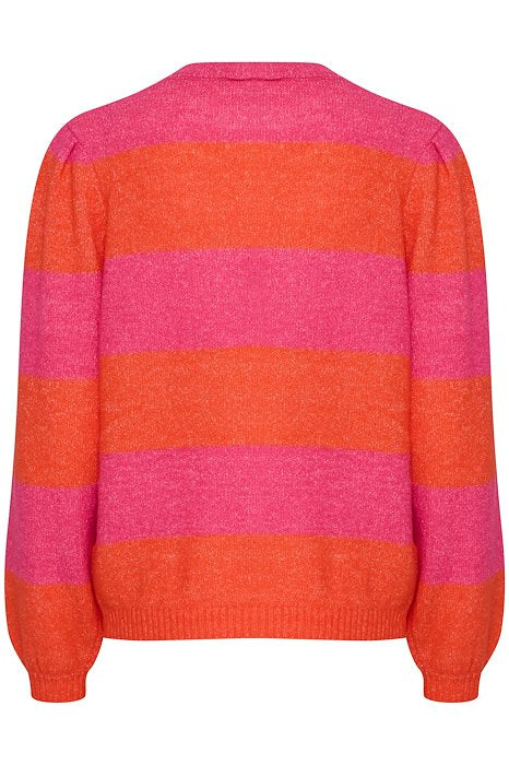 Evelyn Stripe Jumper (Pink Yarrow)