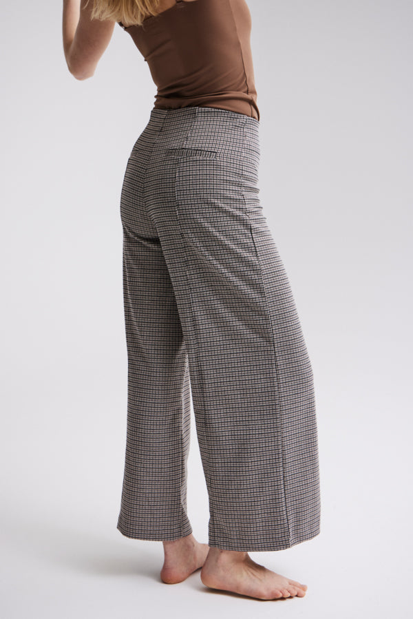 KATE PLAID TROUSERS (SAND)