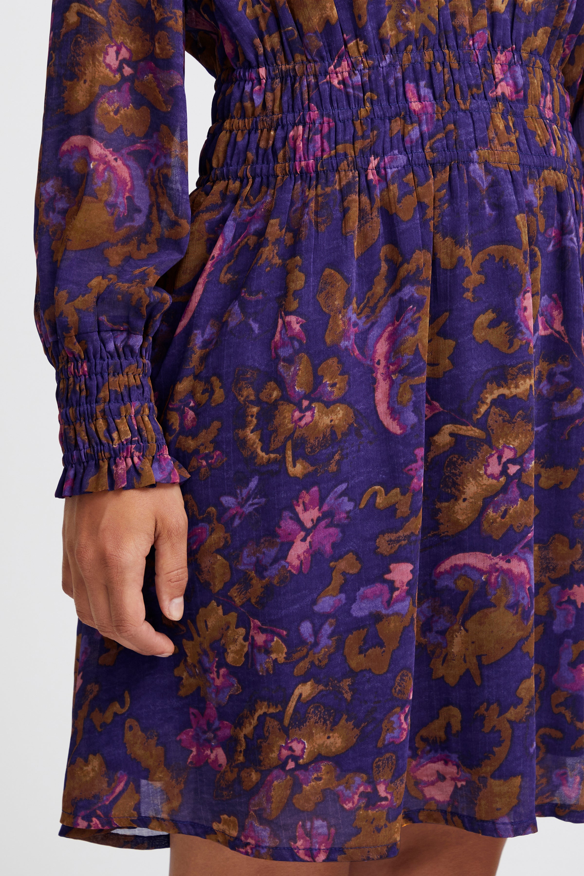 NILLY DRESS (PURPLE MULTI FLOWER)