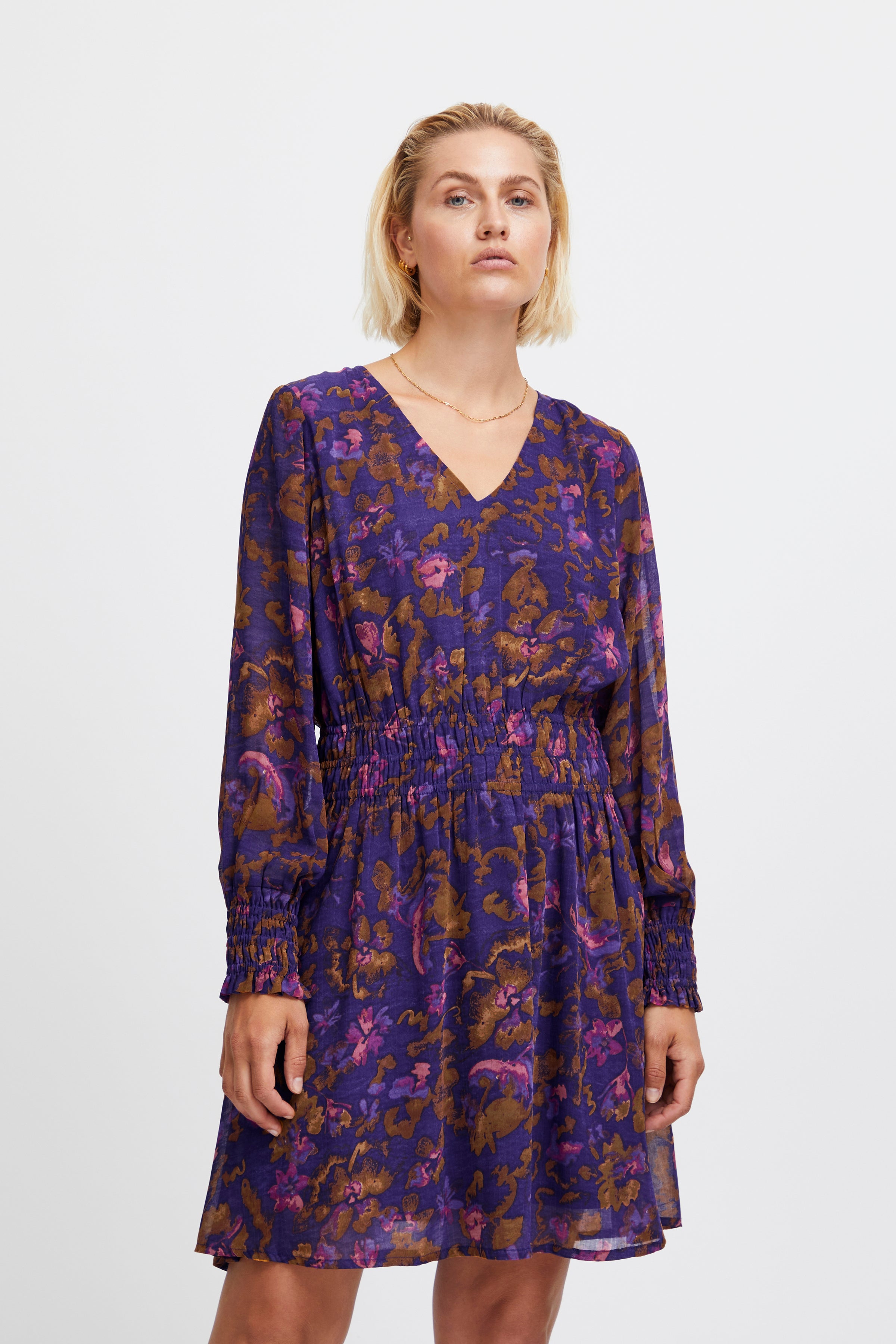 NILLY DRESS (PURPLE MULTI FLOWER)