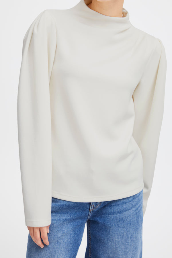 Naida Long Sleeve Top (White)