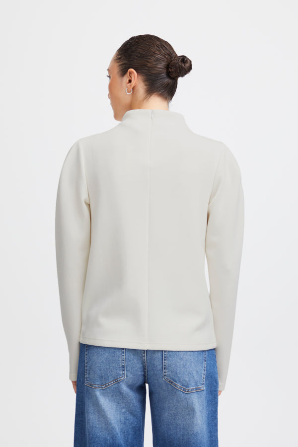 Naida Long Sleeve Top (White)