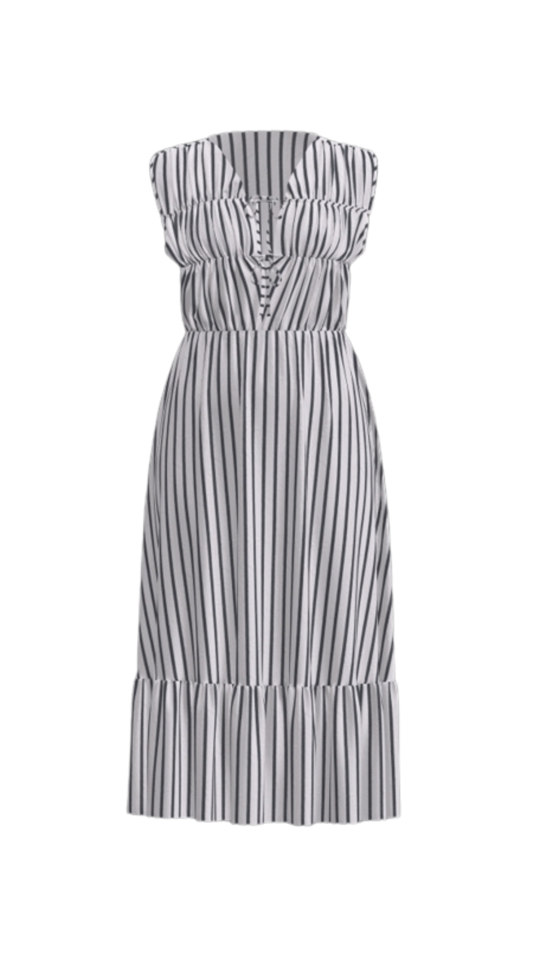 Sebba Midi Dress (Black/White)