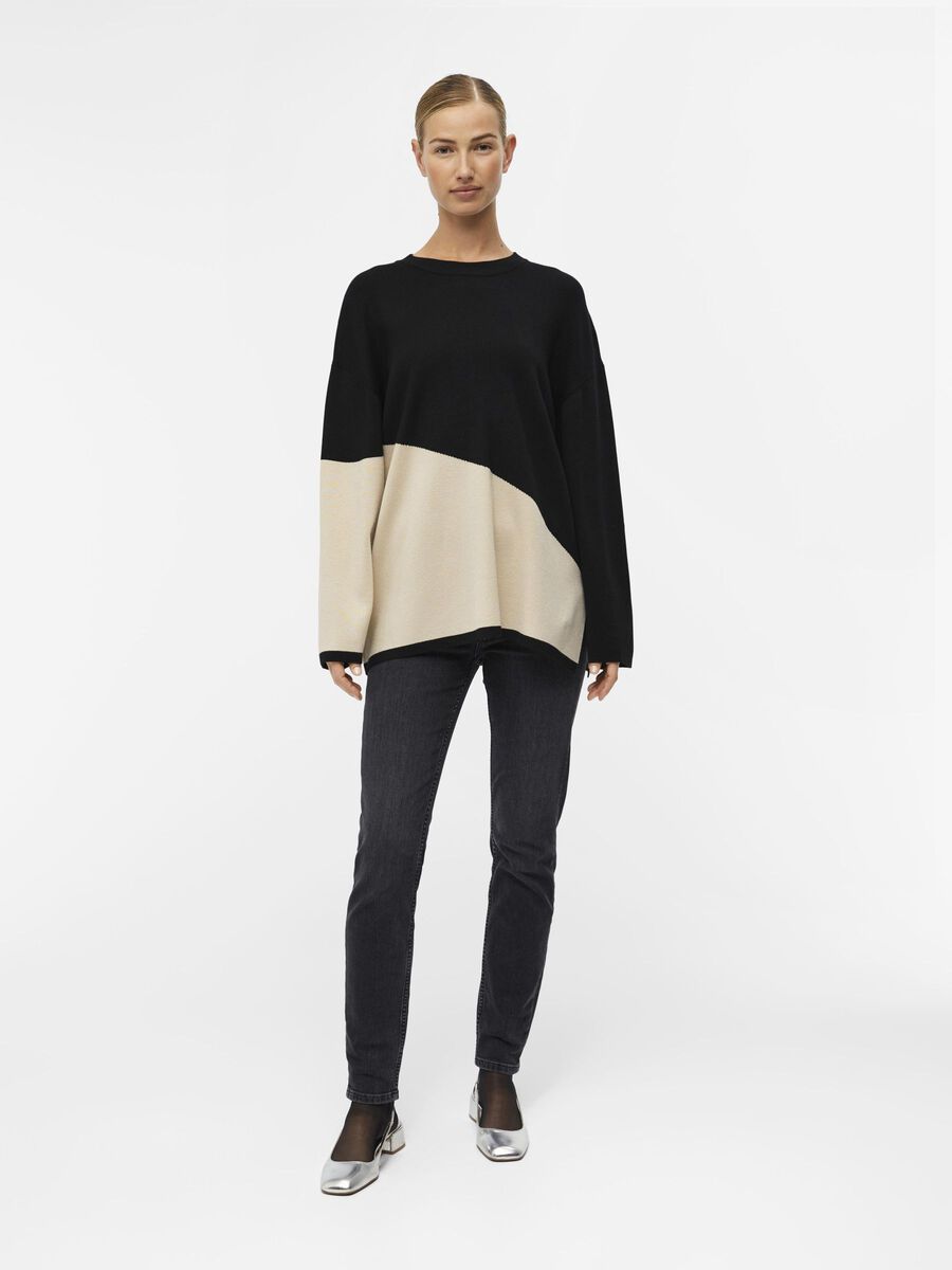 Essie Block Knit Jumper (Black)