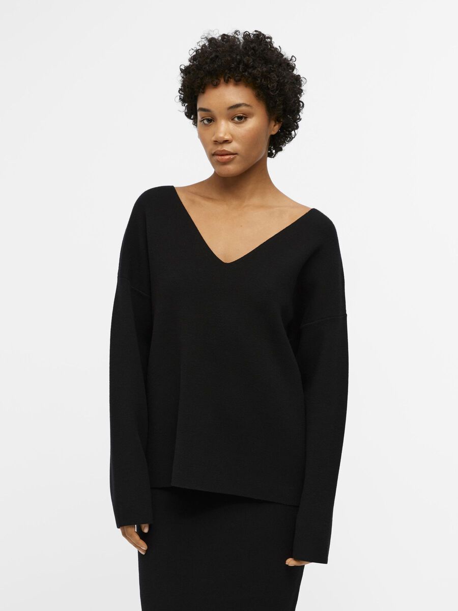 Rayna V-Neck Jumper (Black)