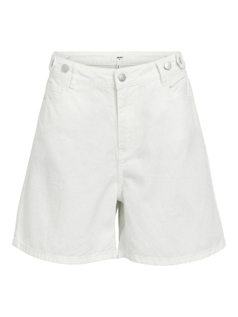 Glory Mid-Waist Denim Shorts (Cloud Dancer/White)