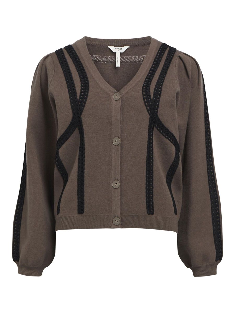 Ulla Knit Cardigan (Morel/Black)