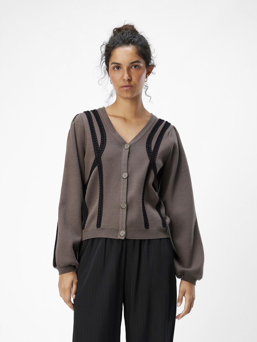 Ulla Knit Cardigan (Morel/Black)