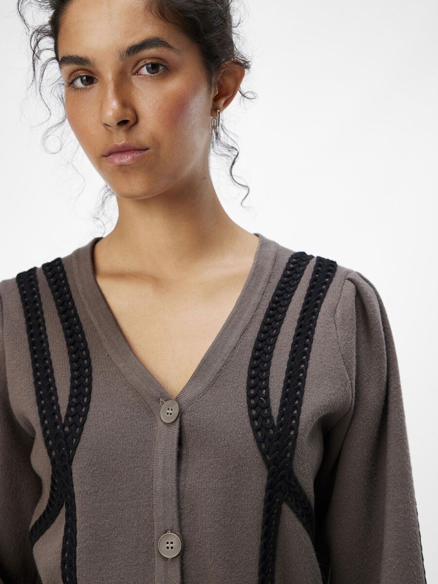 Ulla Knit Cardigan (Morel/Black)