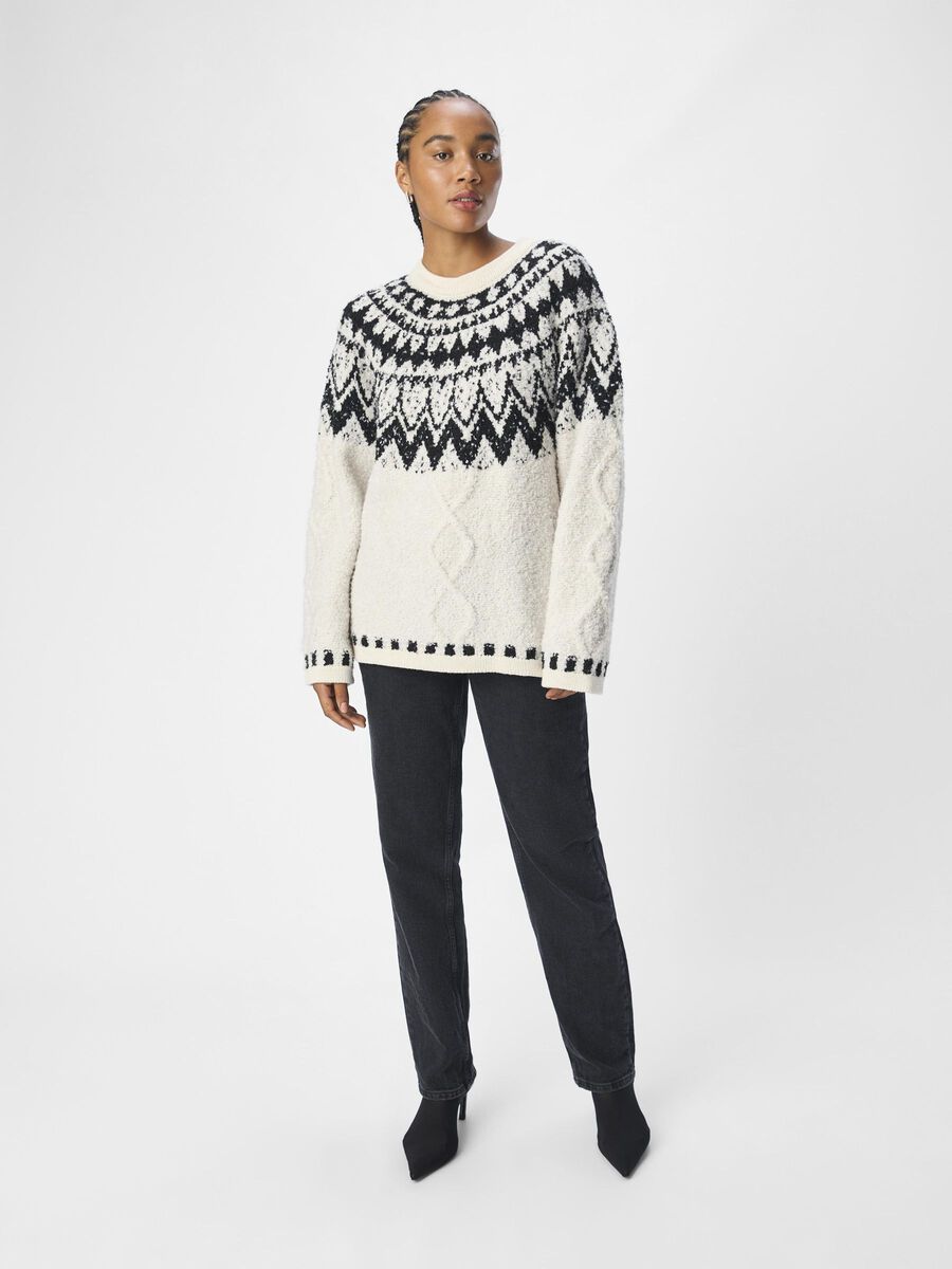 Tola Knit Jumper (White Sand/Black)