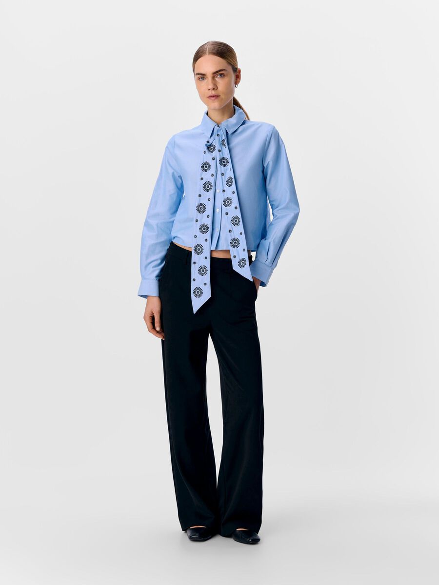 Zane Bow Shirt (Cornflower Blue)