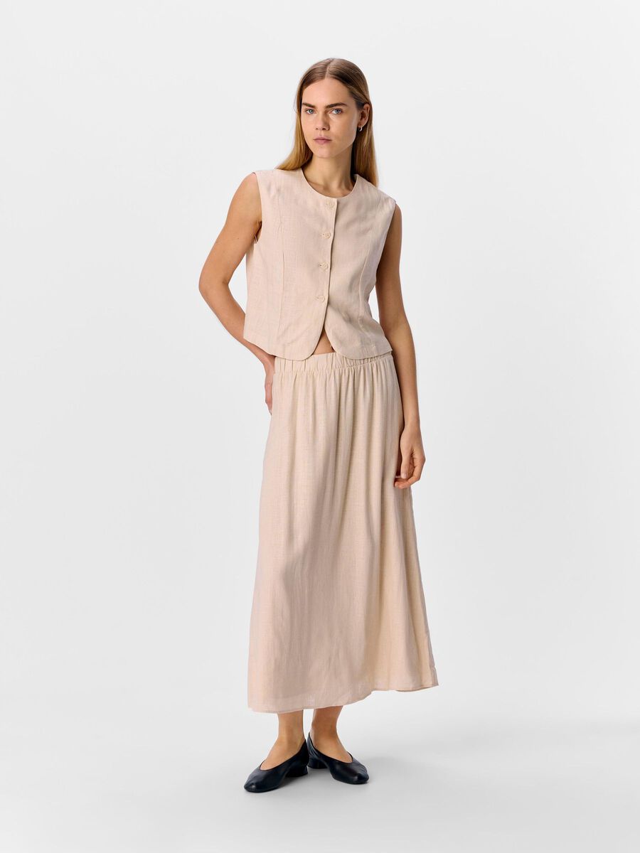 Joanna Midi Skirt (Sandshell)