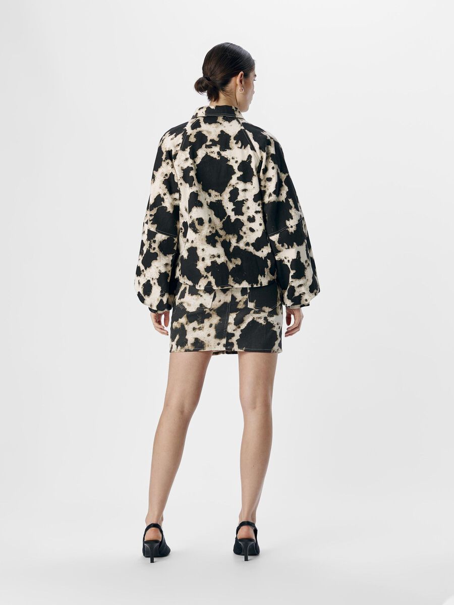 Montana Printed Jacket (Black/Cloud Dancer)