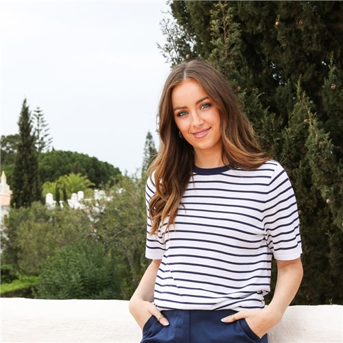 Robin Stripe Top (Navy/White)