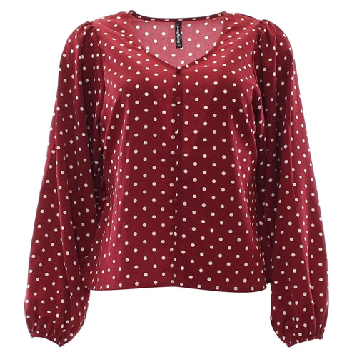 Kiera Blouse (Burgundy)