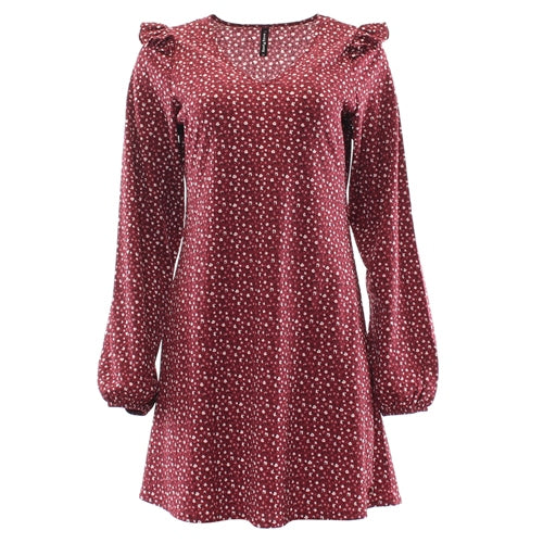 Delma Dress (Burgundy)