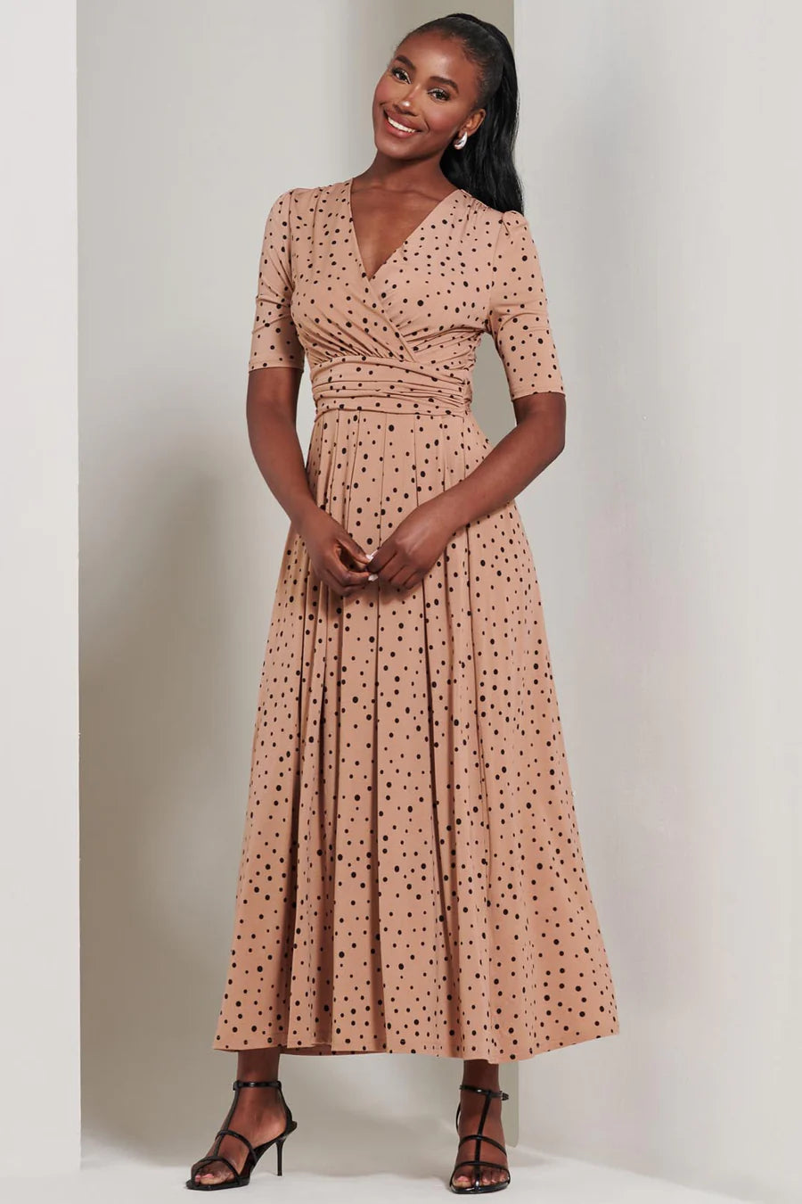 Half Sleeve Jersey Maxi Dress (Spot Multi)