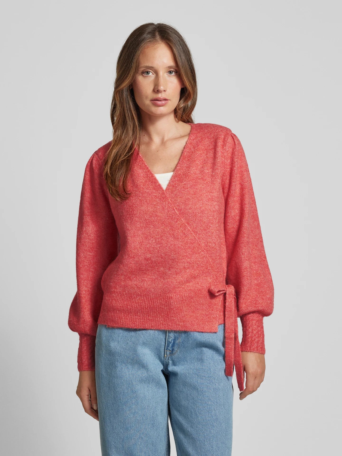 Helen Wrap Jumper (Cranberry)