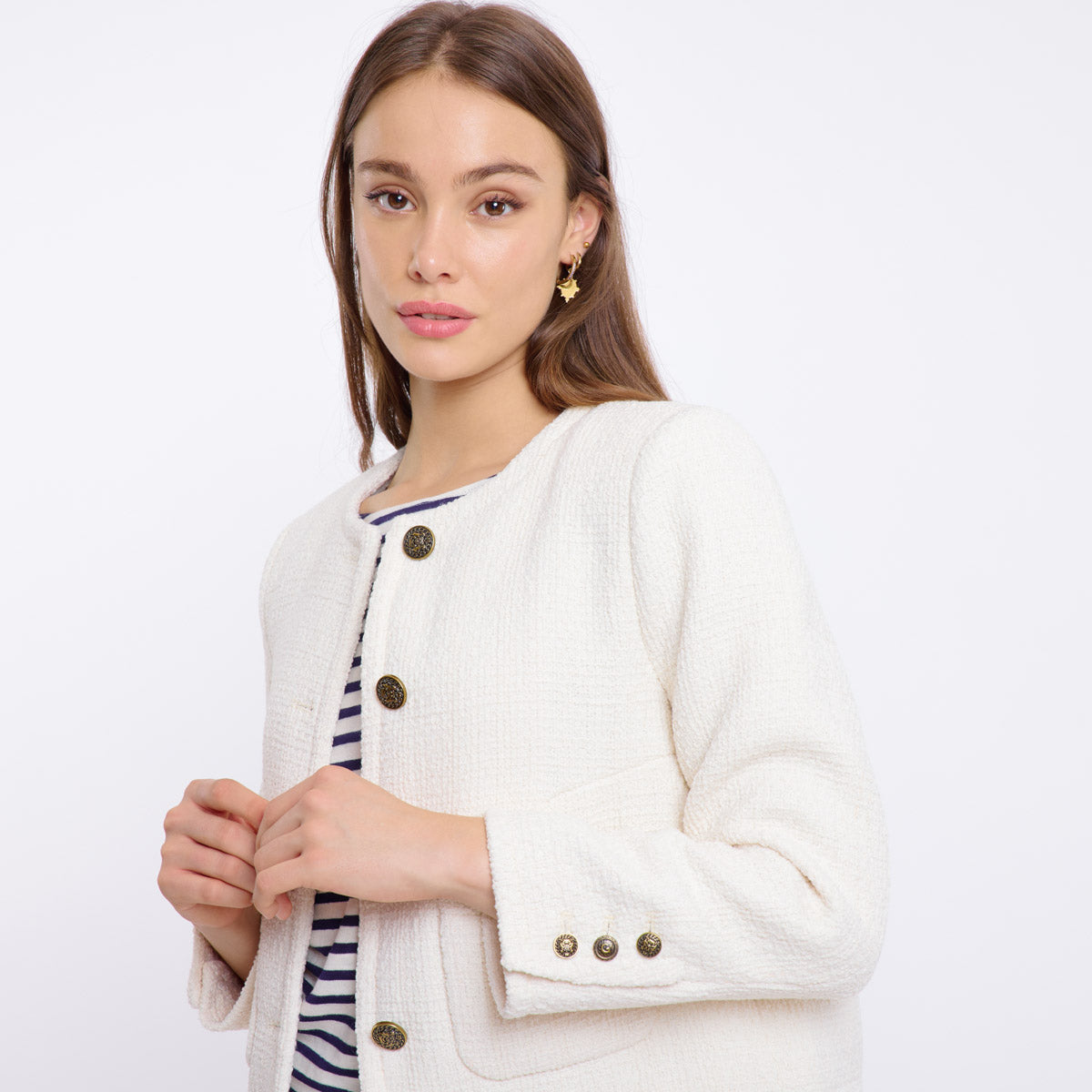 TIFFANY BOUCLE JACKET (CREAM)