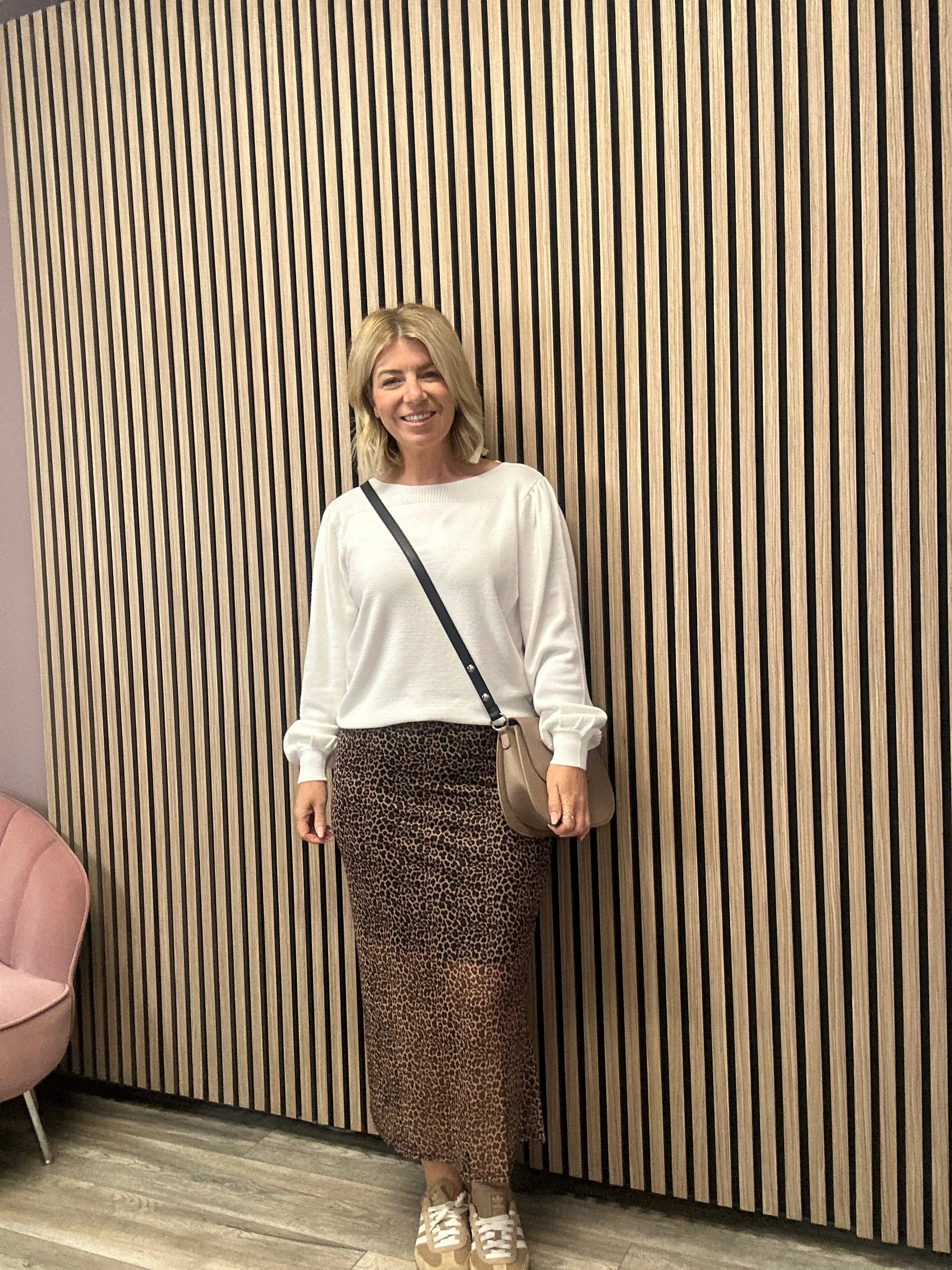 Ebba Midi Skirt (Natural Leo)