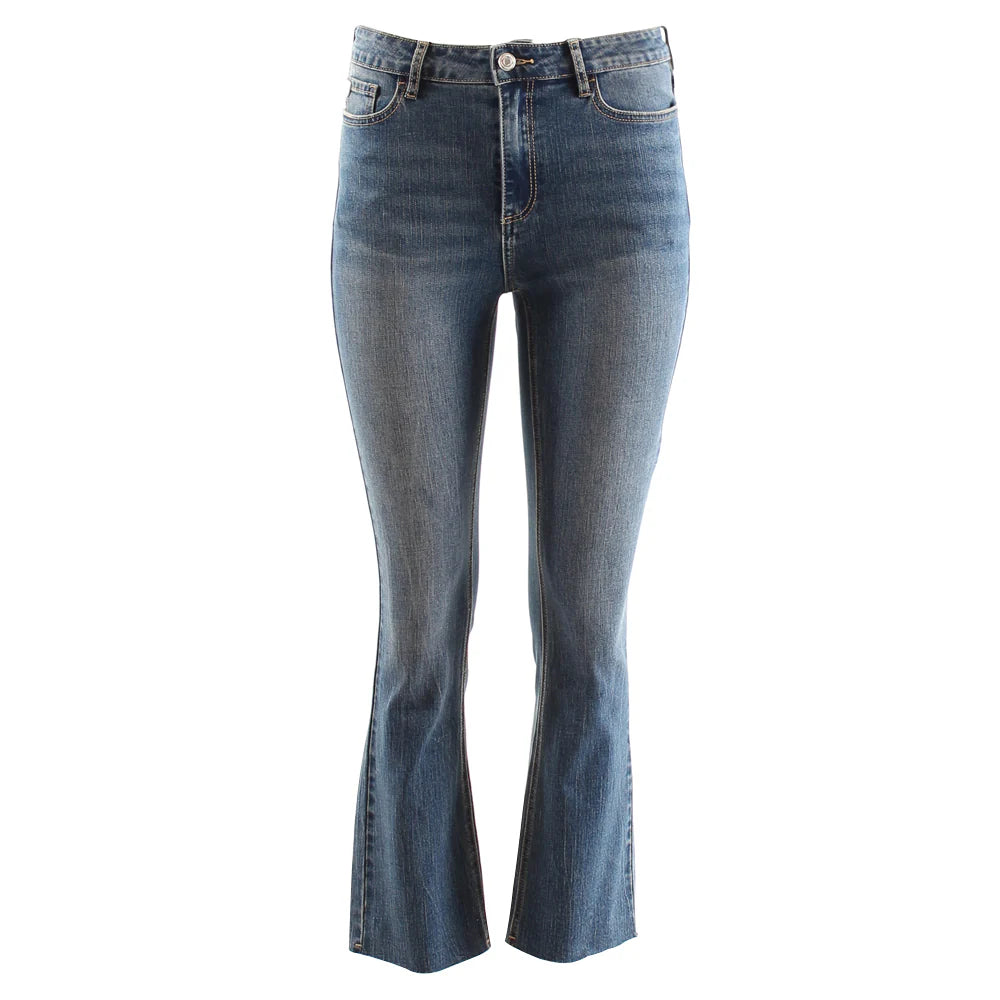 Alaia Cropped Bootcut Jeans Regular (Dark Blue)