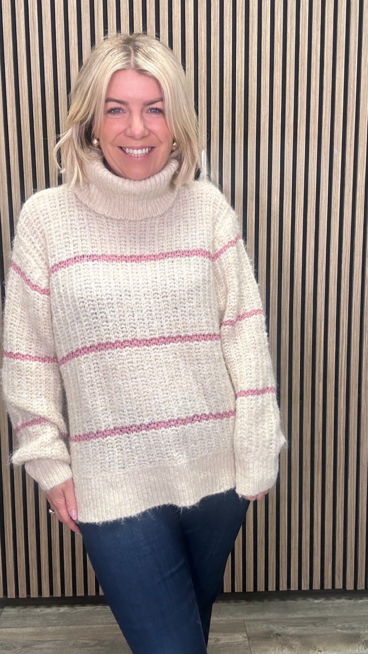 Miggo Roll Neck Jumper (Super light Natural/Polignac)