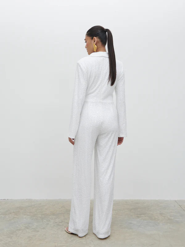 Chamonix Sequin Jumpsuit (Ivory)