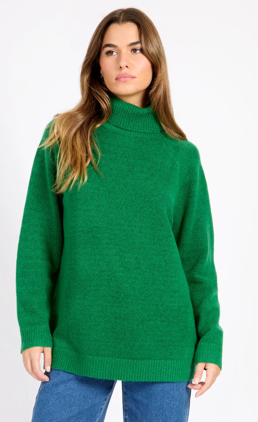 Riana Knit Roll Neck Jumper (Green)