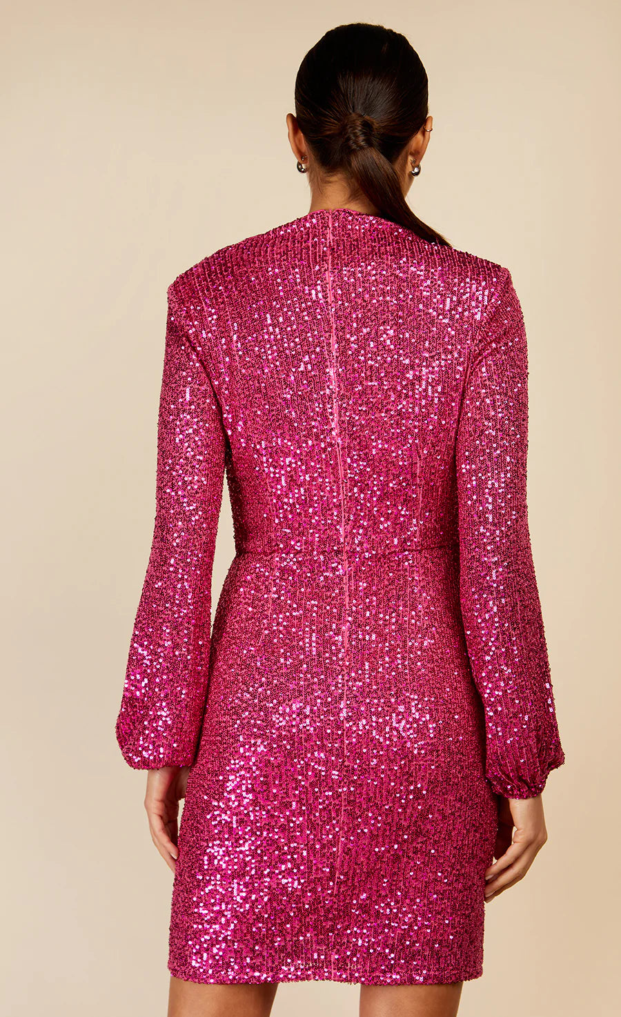 SOPHIE SEQUIN MINI DRESS (PINK)y