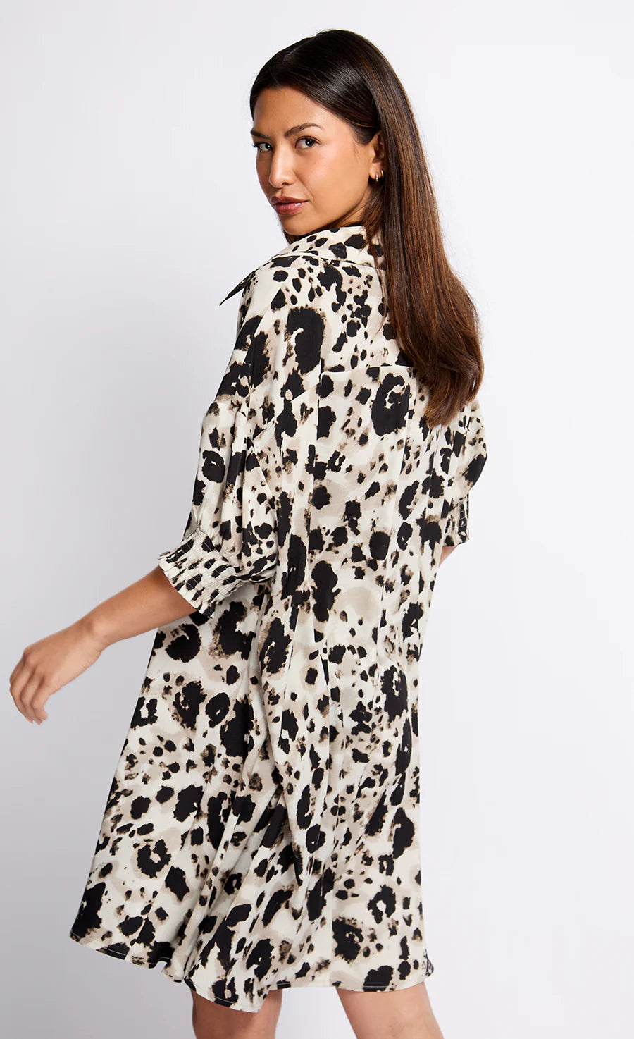 Sonya Shirt Dress (Animal Print)