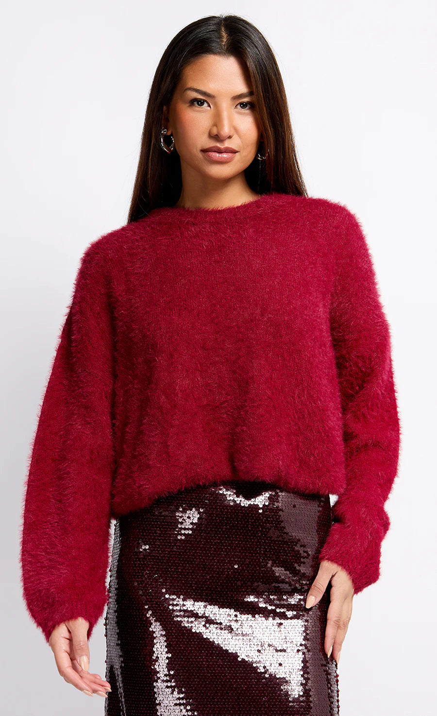 Jessica Knit Jumper (Burgundy)