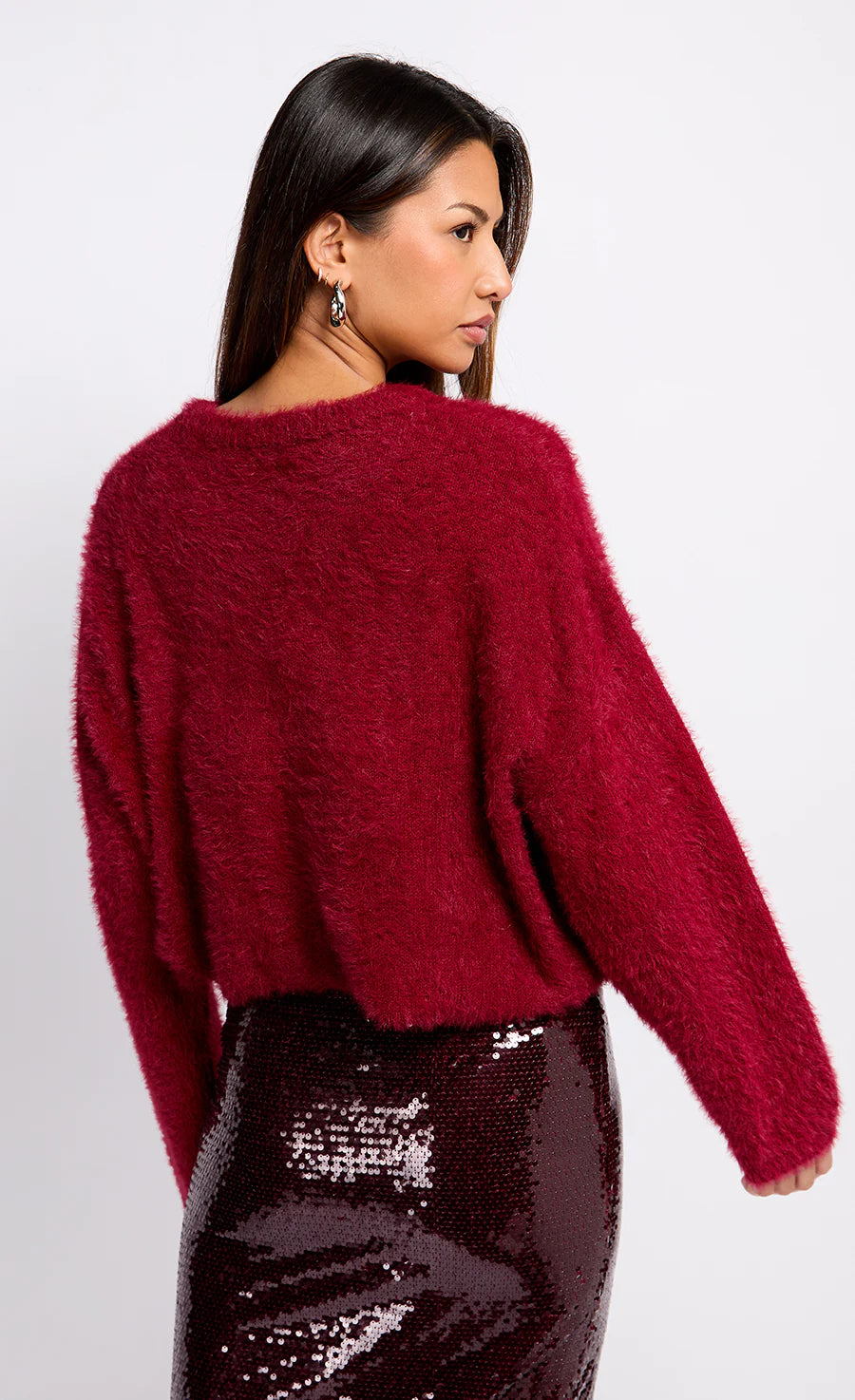 Jessica Knit Jumper (Burgundy)