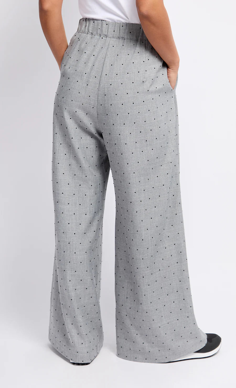 Gloria Diamante Trousers (Grey/Black)