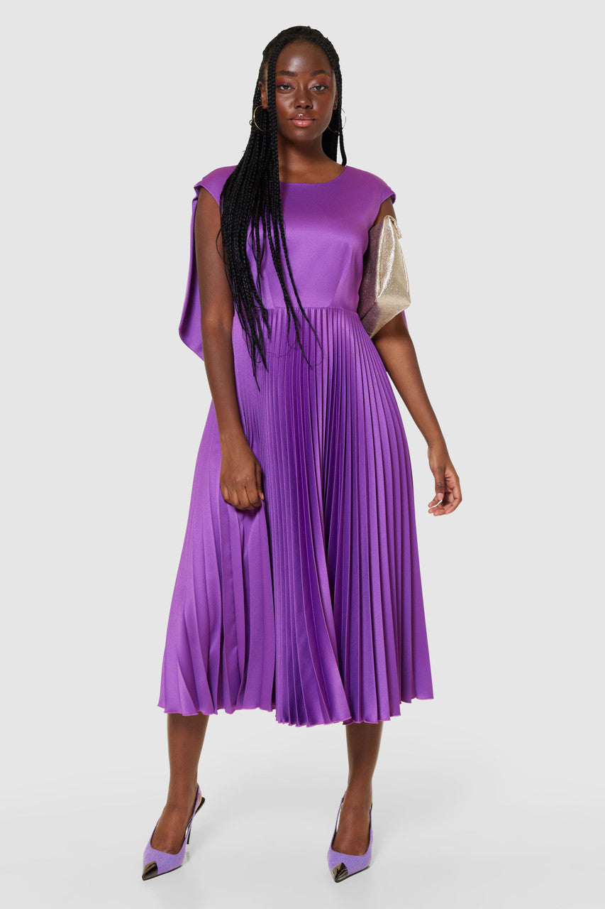THE HEATHER CAPE DRESS PURPLE Love Cherish Dress