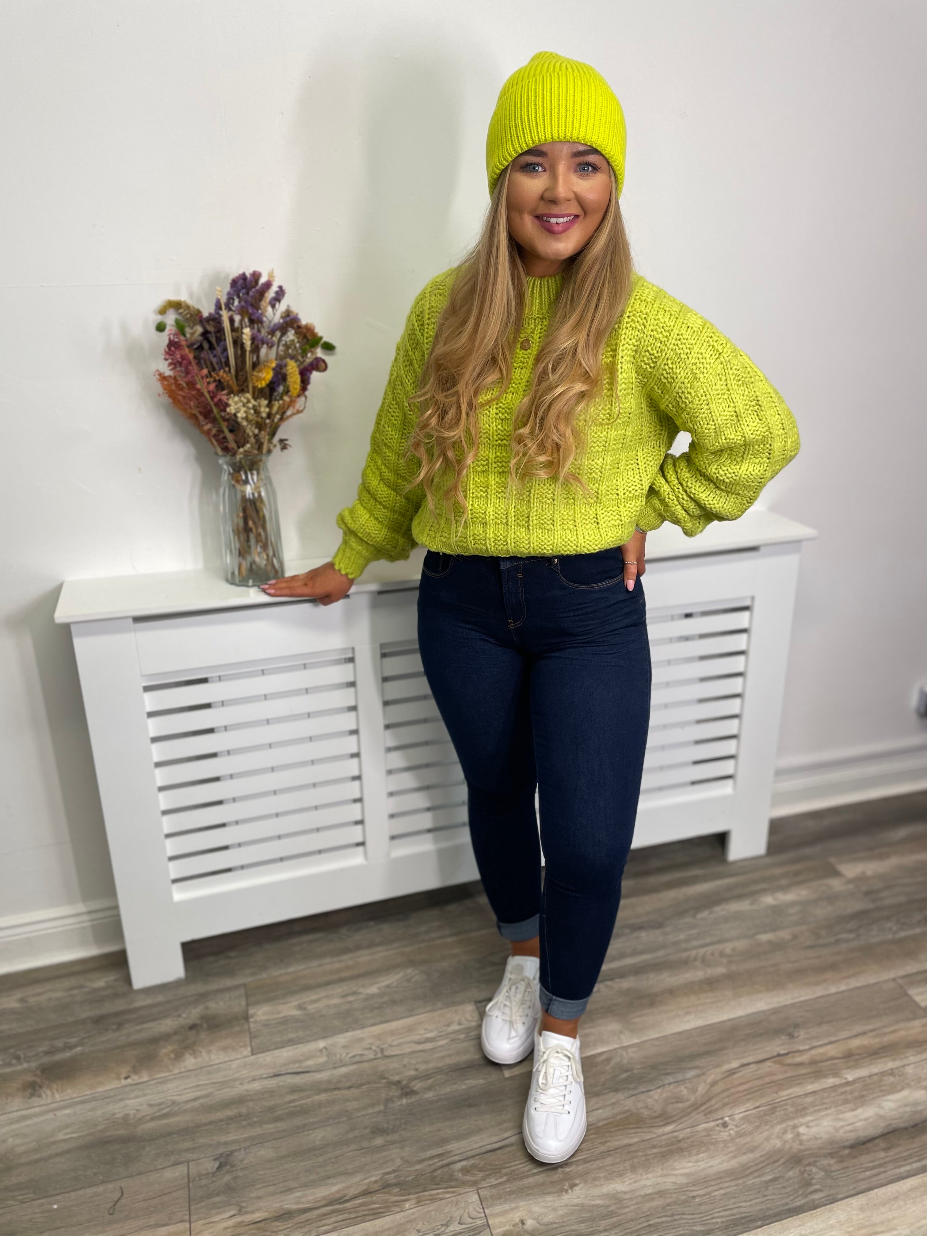 CHJARA CHUNKY KNIT JUMPER (CITRUS GREEN)