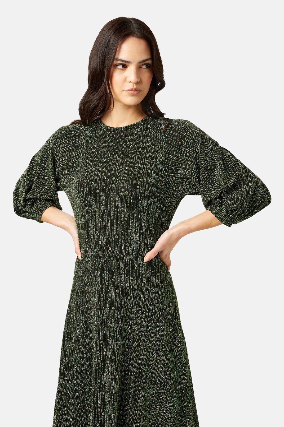 DRAPE DRESS (GREEN)