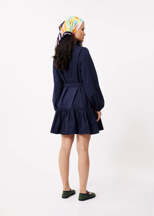 ALIZZE LONG SLEEVE MINI DRESS (NAVY BLUE)