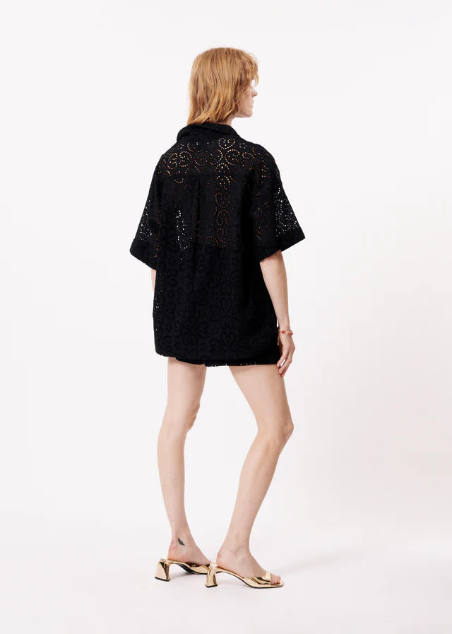 NATASHA SHORT SLEEVE SHIRT (BLACK)