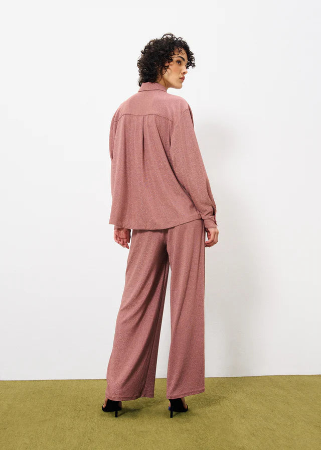 Philo Wide Leg Pants (Rose Pink)