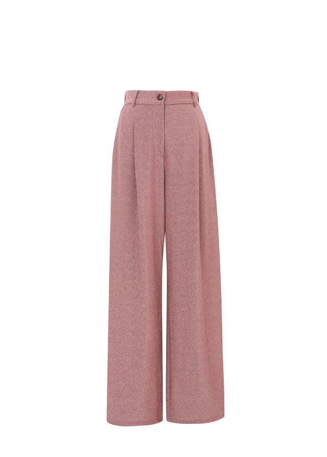 Philo Wide Leg Pants (Rose Pink)