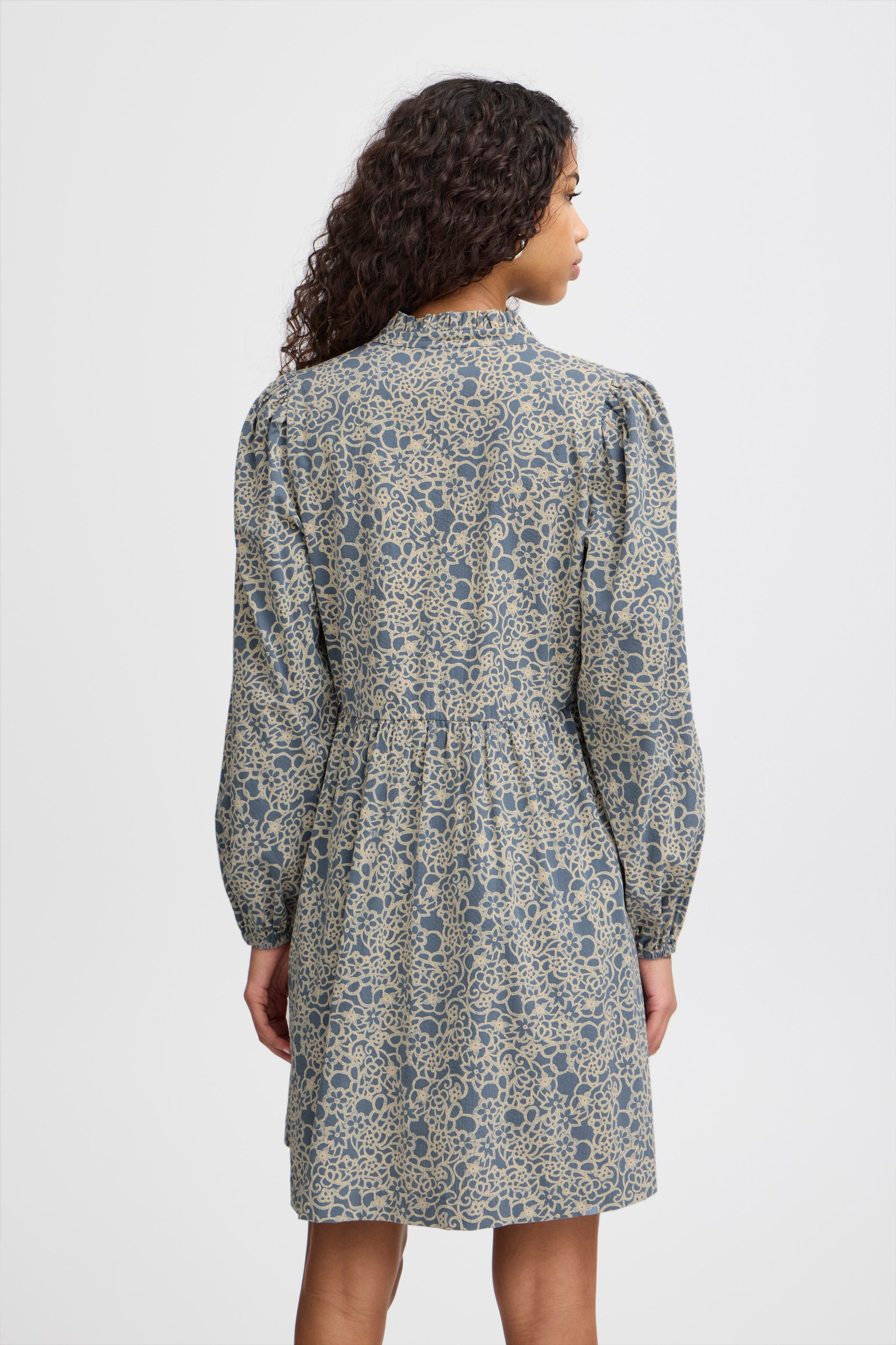 Wissa Mini Dress (Blue Mirage Flower)